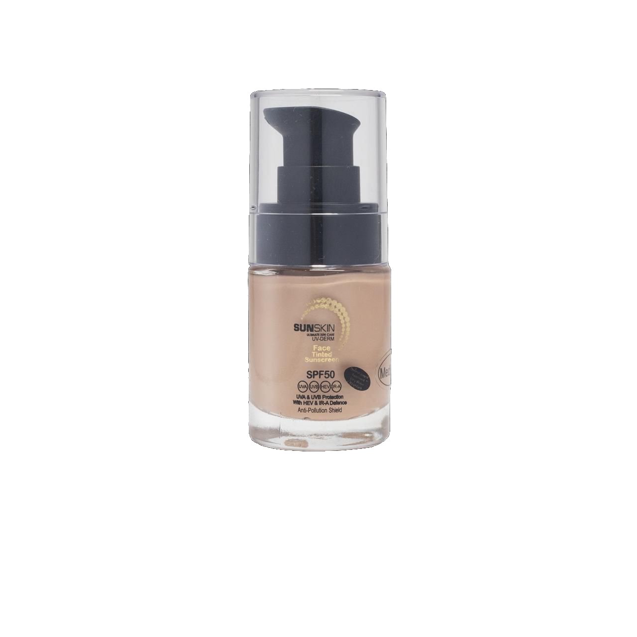 UV-DERM SPF 50 FACE – Tinted–  Medium 1 15ML - Image 1